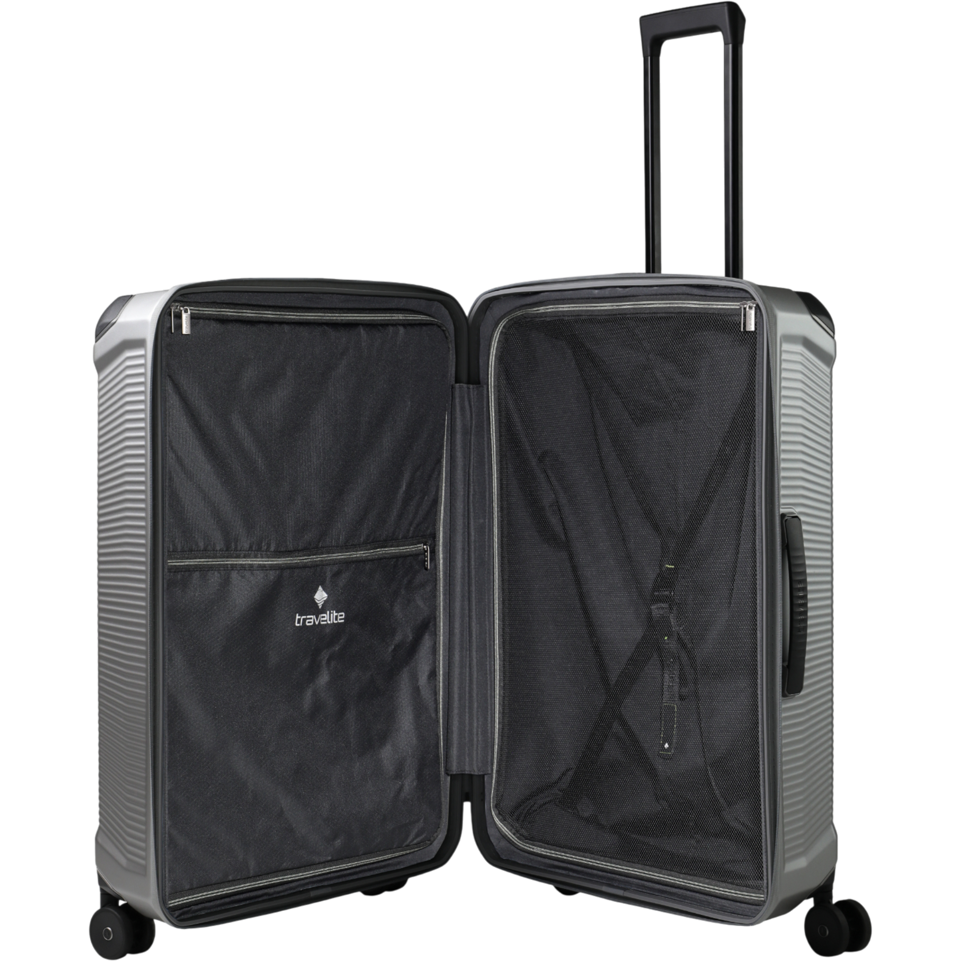 Travelite Millennium 4-Rollen-Koffer L 76 cm -silver KOFFER-PLUS.COM