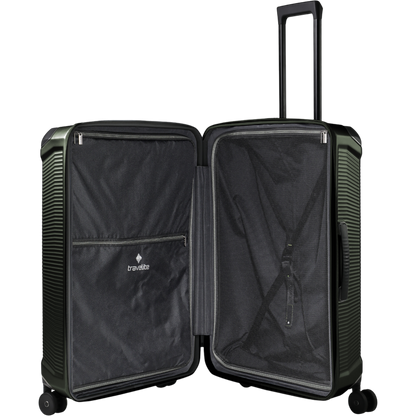 Travelite Millennium 4-Rollen-Koffer L 76 cm -pine green KOFFER-PLUS.COM