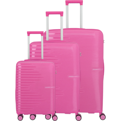 Travelite Pacific 4-Rollen-Koffer-Set 3tlg. L/M/S -pink KOFFER-PLUS.COM