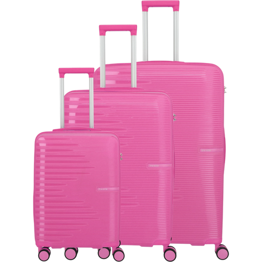 Travelite Pacific 4-Rollen-Koffer-Set 3tlg. L/M/S -pink KOFFER-PLUS.COM