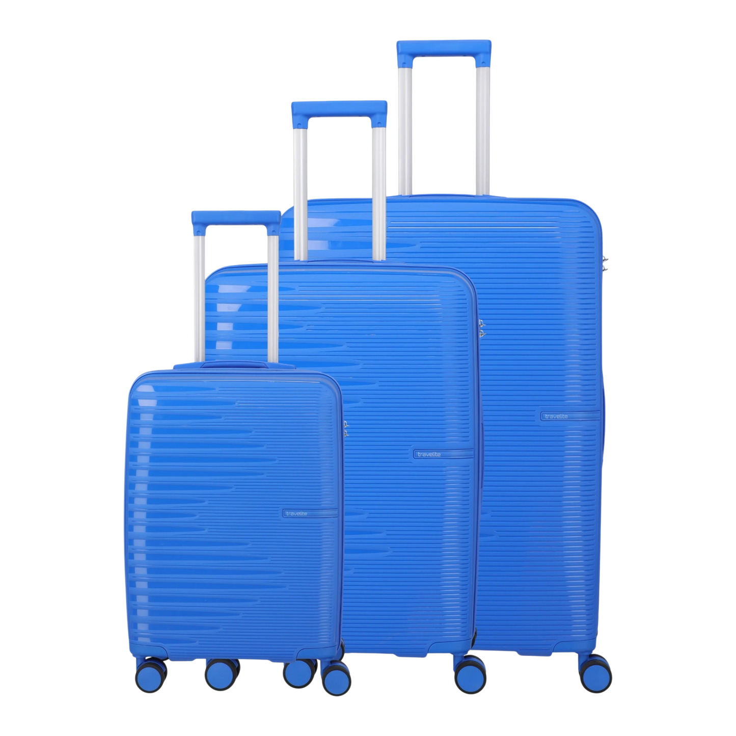 Travelite Pacific 4-Rollen-Koffer-Set 3tlg. L/M/S -blue KOFFER-PLUS.COM