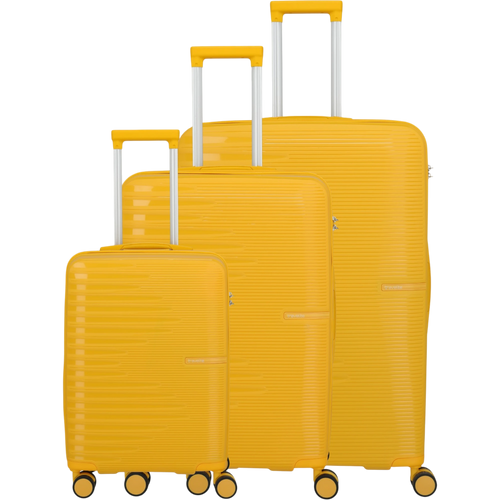Travelite Pacific 4-Rollen-Koffer-Set 3tlg. L/M/S -yellow