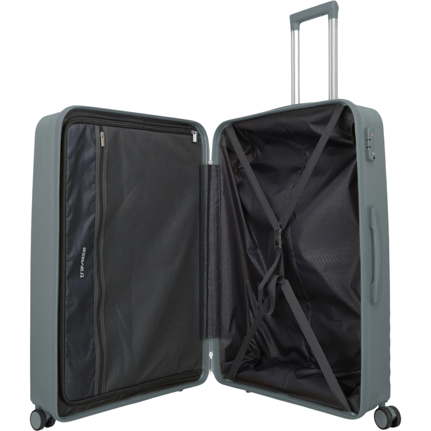 Travelite Pacific 4-Rollen-Koffer-Set 3tlg. L/M/S -anthracite KOFFER-PLUS.COM