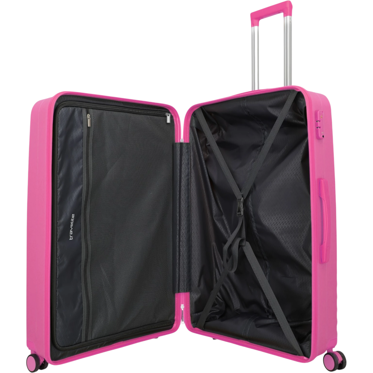 Travelite Pacific 4-Rollen-Koffer-Set 3tlg. L/M/S -pink KOFFER-PLUS.COM
