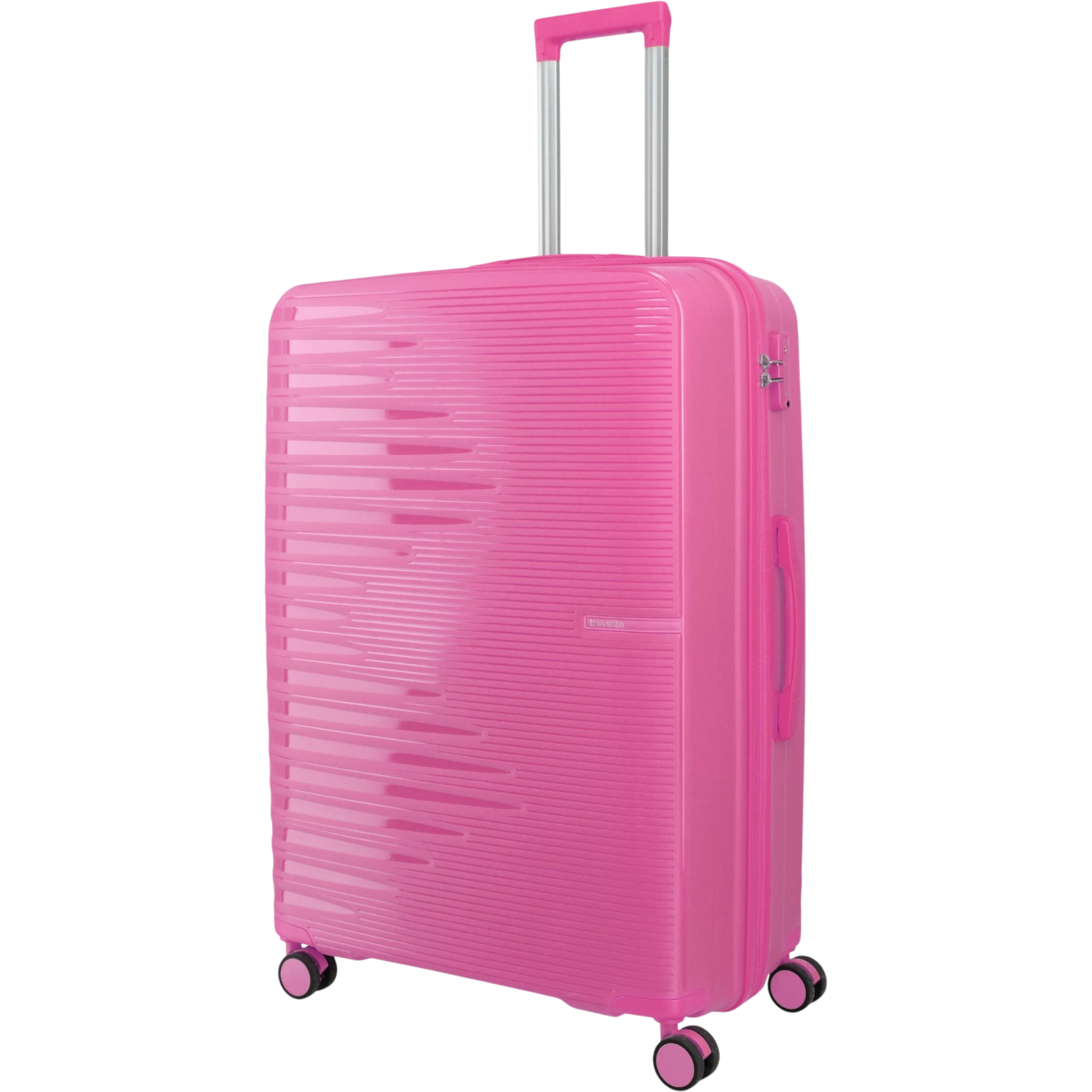 Travelite Pacific 4-Rollen-Koffer-Set 3tlg. L/M/S -pink KOFFER-PLUS.COM