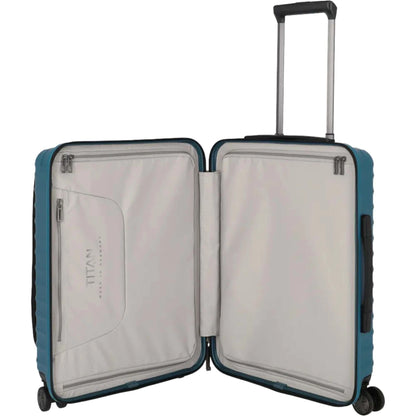 TITAN LITRON 4-Rollen Bordtrolley S mit Vortasche 55 cm -Petrol KOFFER-PLUS.COM