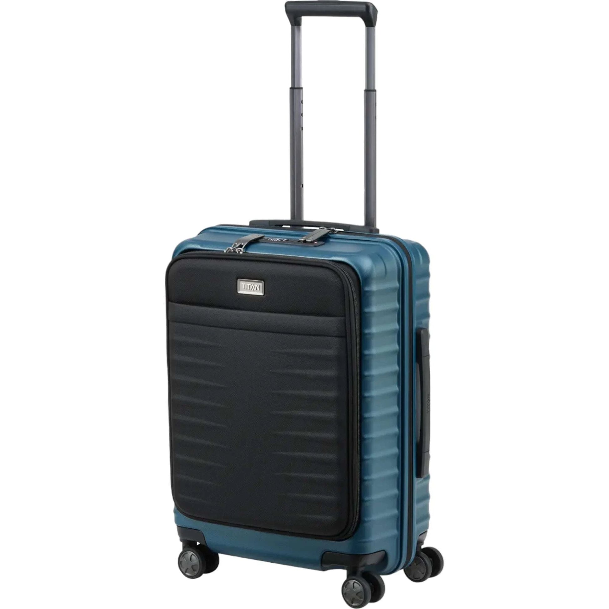 TITAN LITRON 4-Rollen Bordtrolley S mit Vortasche 55 cm -Petrol KOFFER-PLUS.COM