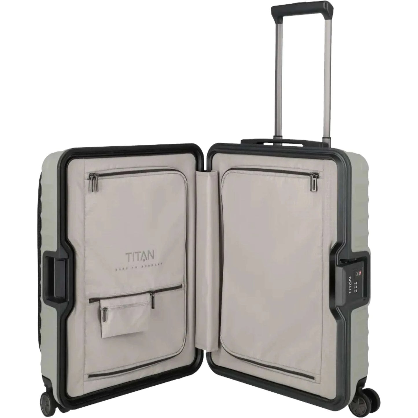 TITAN LITRON FRAME 4-Rollen Bordtrolley S mit Vortasche 55 cm -Champagner KOFFER-PLUS.COM