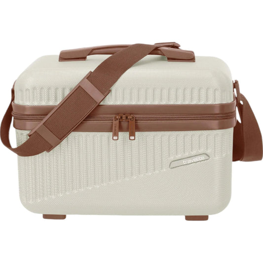 Travelite Bali Beautycase 36 cm -Weiss/Cognac KOFFER-PLUS.COM