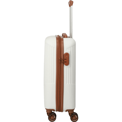 Travelite Bali  4-Rollen-Kabinentrolley S 55 cm -Weiss/cognac KOFFER-PLUS.COM