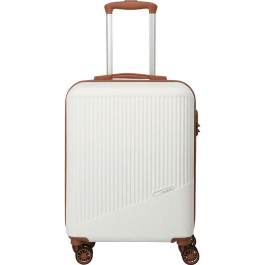 Travelite Bali  4-Rollen-Kabinentrolley S 55 cm -Weiss/cognac KOFFER-PLUS.COM