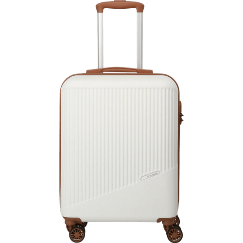 Travelite Bali  4-Rollen-Kabinentrolley S 55 cm -Weiss/cognac