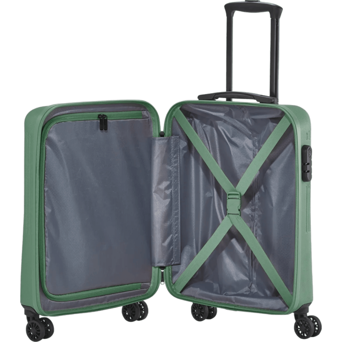 Travelite Bali  4-Rollen-Kabinentrolley S 55 cm -Grün KOFFER-PLUS.COM