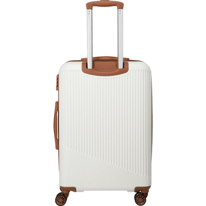 Travelite Bali  4-Rollen-Trolley M 67 cm -Weiss/cognac KOFFER-PLUS.COM