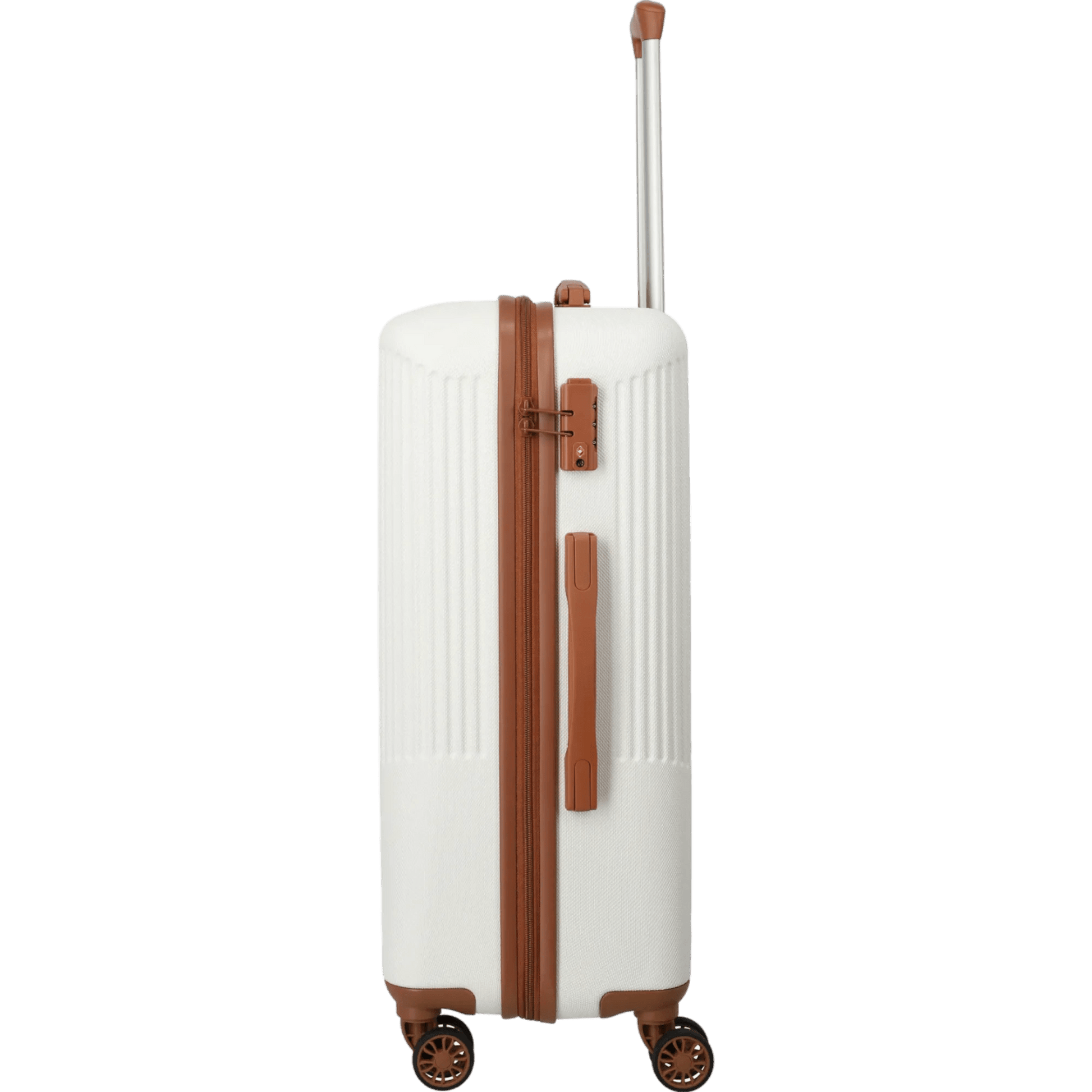 Travelite Bali  4-Rollen-Trolley M 67 cm -Weiss/cognac KOFFER-PLUS.COM