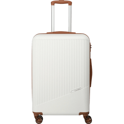 Travelite Bali  4-Rollen-Trolley M 67 cm -Weiss/cognac KOFFER-PLUS.COM