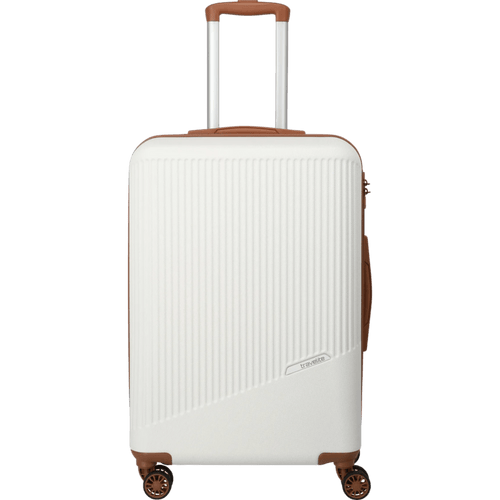 Travelite Bali  4-Rollen-Trolley M 67 cm -Weiss/cognac