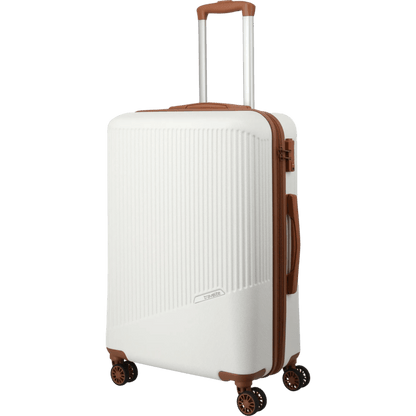 Travelite Bali  4-Rollen-Trolley M 67 cm -Weiss/cognac KOFFER-PLUS.COM