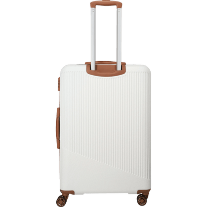 Travelite Bali  4-Rollen-Trolley L 77 cm -Weiss/cognac KOFFER-PLUS.COM