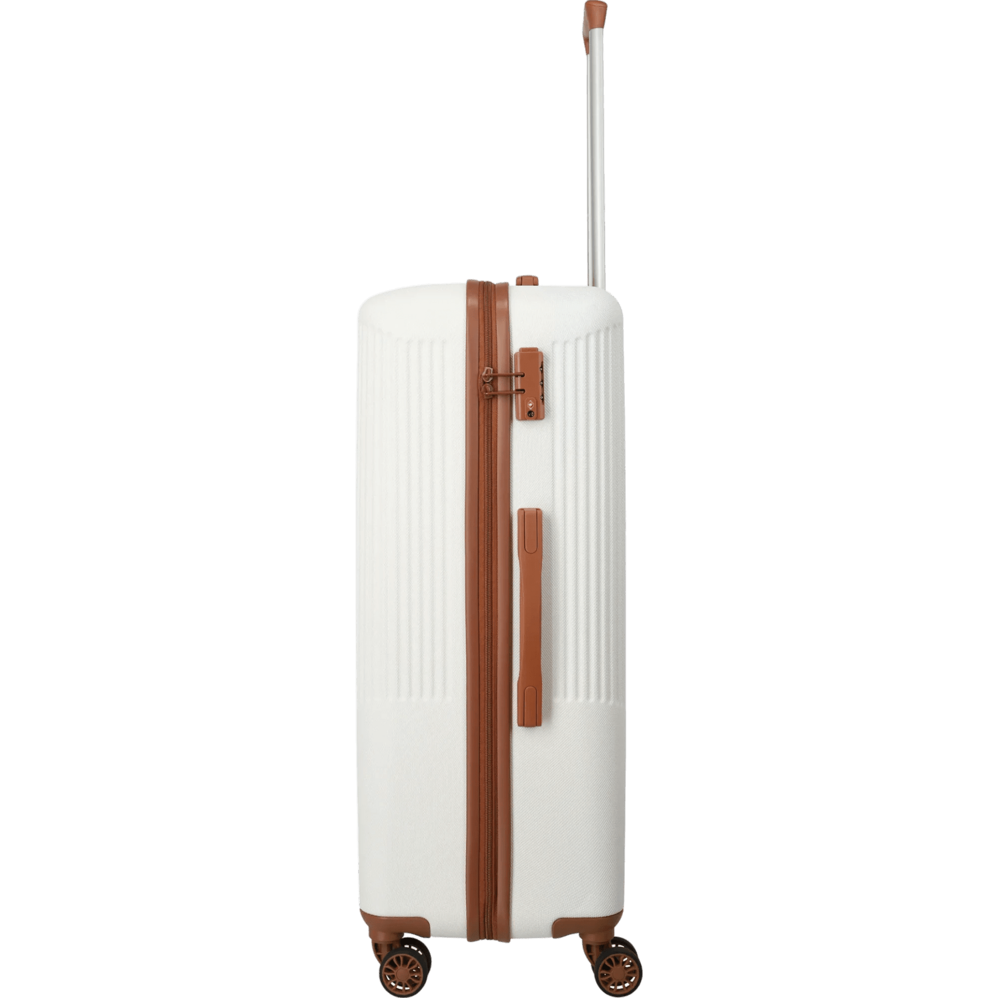 Travelite Bali  4-Rollen-Trolley L 77 cm -Weiss/cognac KOFFER-PLUS.COM