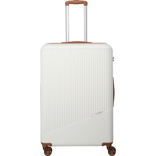 Travelite Bali  4-Rollen-Trolley L 77 cm -Weiss/cognac