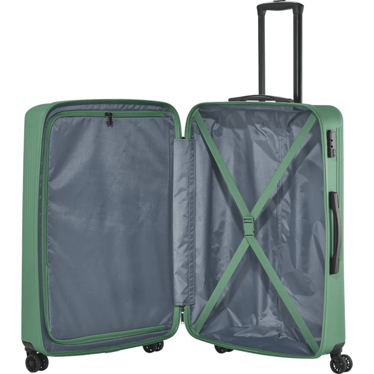 Travelite Bali  4-Rollen-Trolley L 77 cm -Grün KOFFER-PLUS.COM