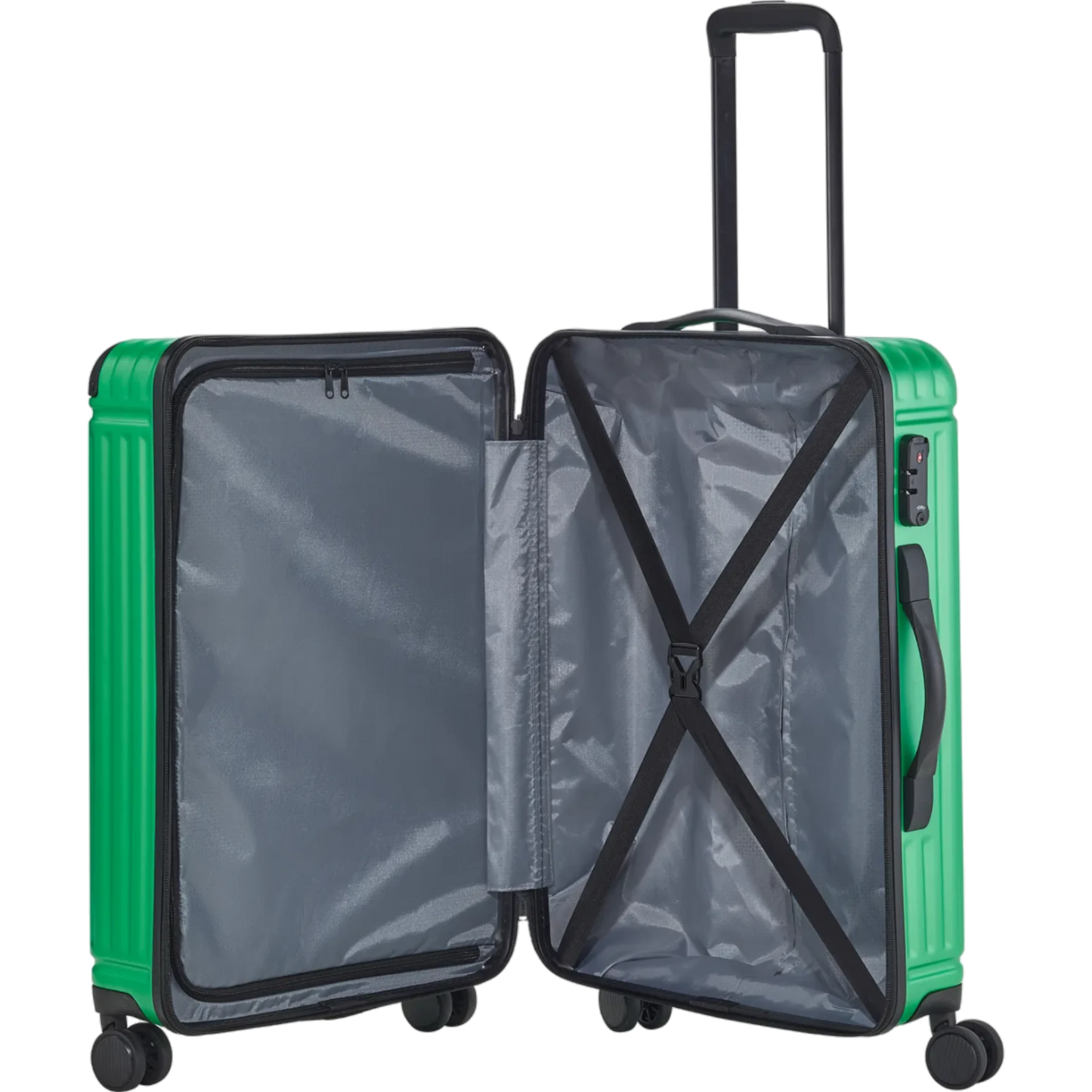 Travelite Cruise  4-Rollen-Trolley M 67 cm -Grün KOFFER-PLUS.COM