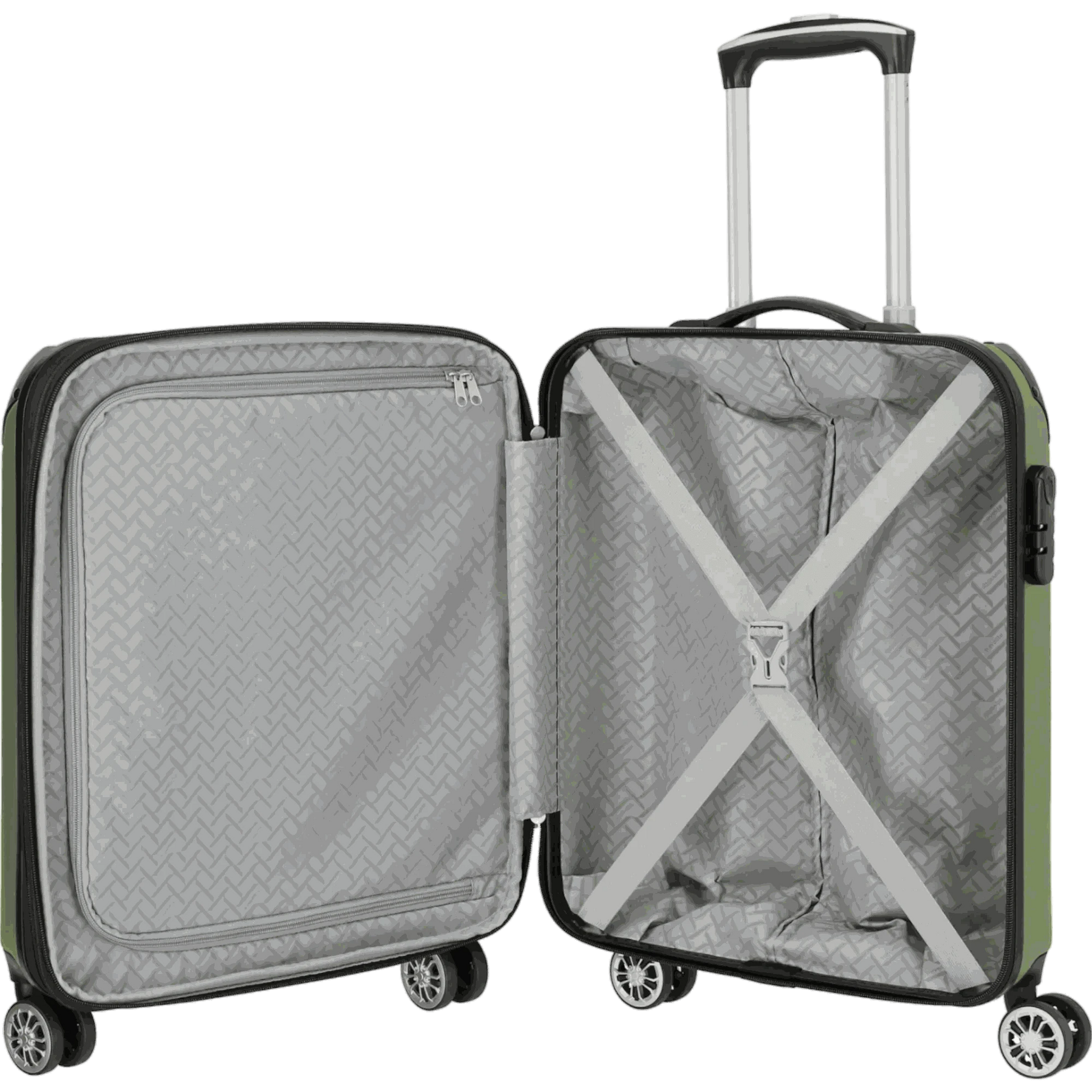 Travelite City  4-Rollen Handgepäck Trolley S erweiterbar 55 cm -Grün KOFFER-PLUS.COM