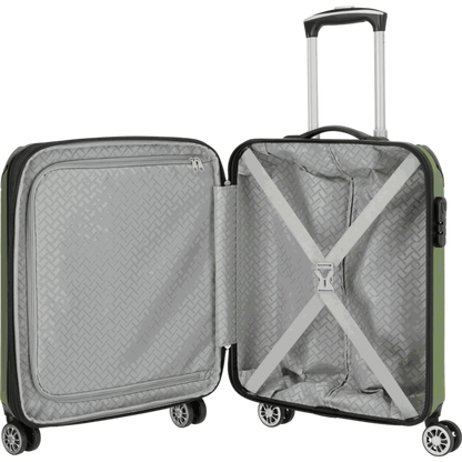 Travelite City  4-Rollen Handgepäck Trolley S erweiterbar 55 cm -Grün KOFFER-PLUS.COM