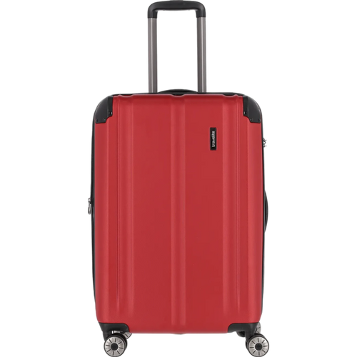 Travelite City  4-Rollen Trolley M 68 cm -Rot