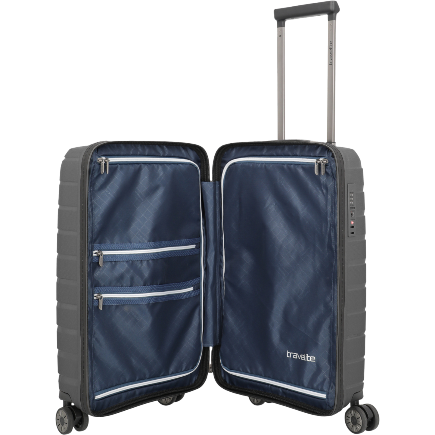 Travelite Air Base 4-Rollen-Kabinentrolley S Slim 55 cm -Anthrazit KOFFER-PLUS.COM