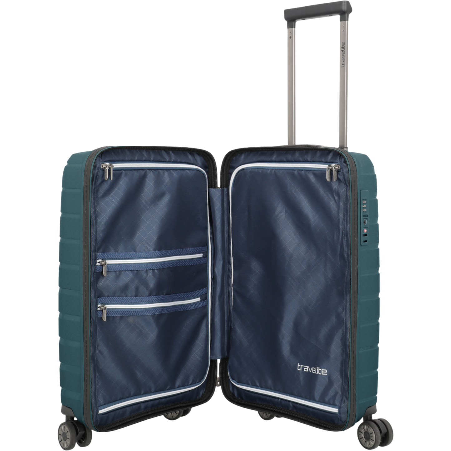 Travelite Air Base 4-Rollen-Kabinentrolley S Slim 55 cm -Eisblau KOFFER-PLUS.COM