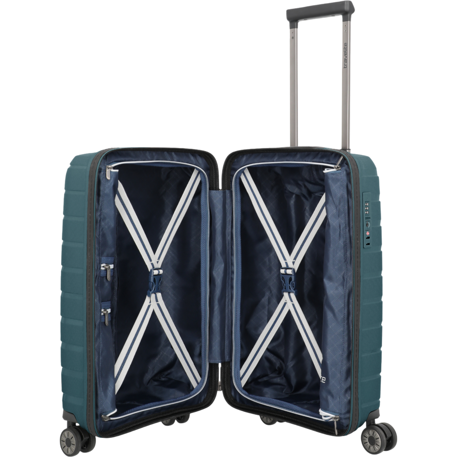 Travelite Air Base 4-Rollen-Kabinentrolley S Slim 55 cm -Eisblau KOFFER-PLUS.COM