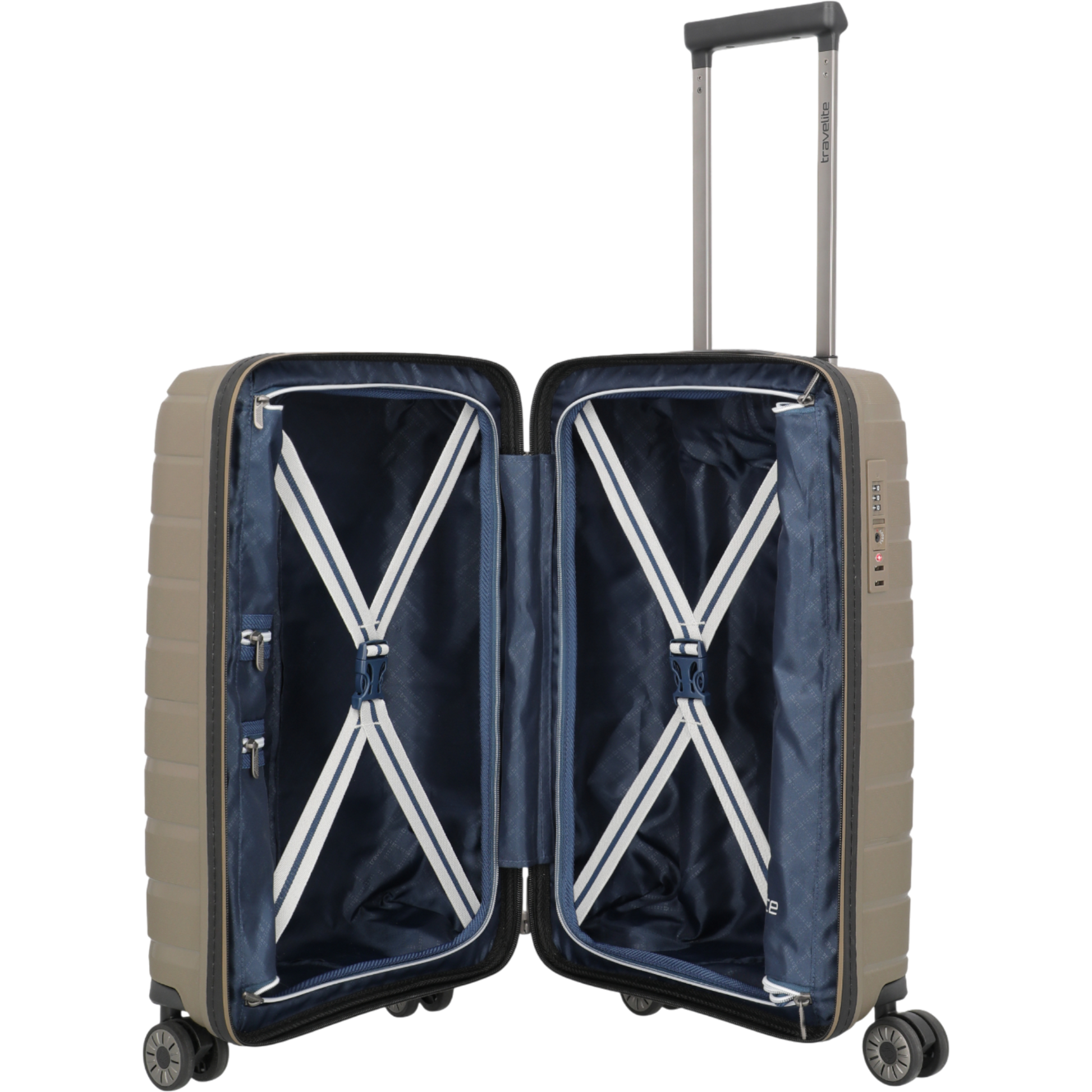 Travelite Air Base 4-Rollen-Kabinentrolley S Slim 55 cm -Champagner KOFFER-PLUS.COM