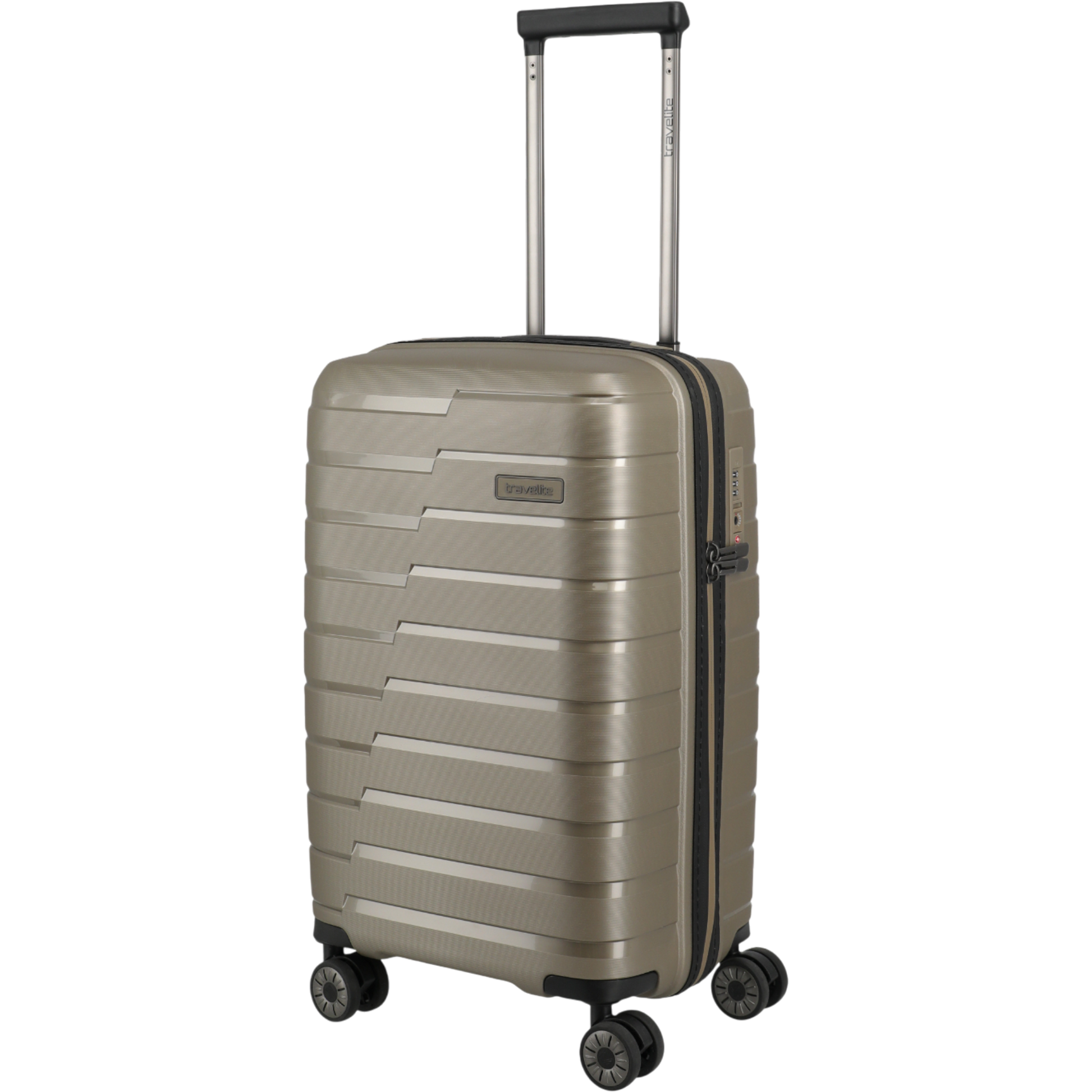 Travelite Air Base 4-Rollen-Kabinentrolley S Slim 55 cm -Champagner KOFFER-PLUS.COM