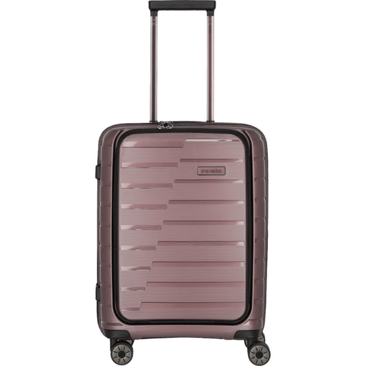 Travelite Air Base 4-Rollen-Kabinentrolley mit Vortasche S 55 cm -Flieder KOFFER-PLUS.COM