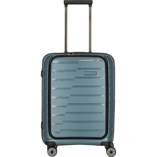 Travelite Air Base 4-Rollen-Kabinentrolley mit Vortasche S 55 cm -Eisblau KOFFER-PLUS.COM