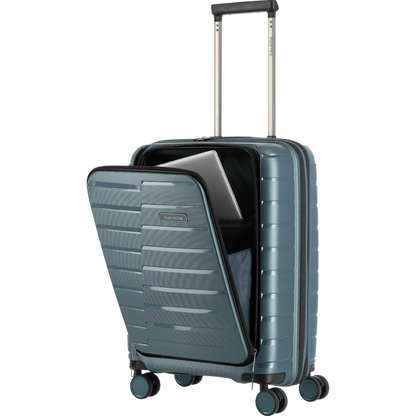 Travelite Air Base 4-Rollen Kofferset 3tlg. L/M/S mit Vortasche -Eisbl KOFFER-PLUS.COM