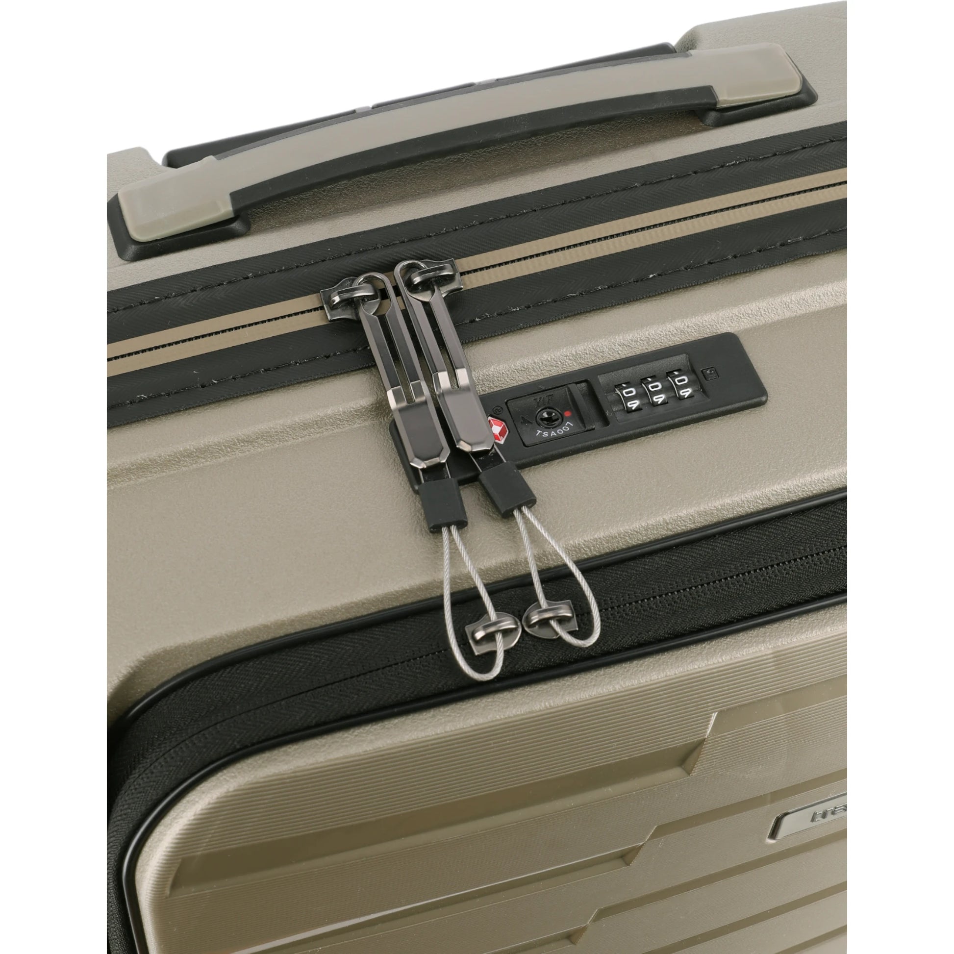 Travelite Air Base 4-Rollen-Kabinentrolley mit Vortasche S 55 cm -Champagner KOFFER-PLUS.COM