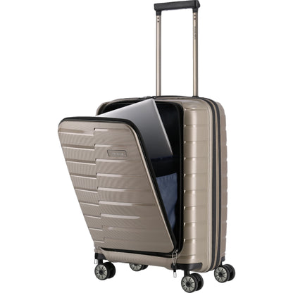 Travelite Air Base 4-Rollen-Kabinentrolley mit Vortasche S 55 cm -Champagner KOFFER-PLUS.COM