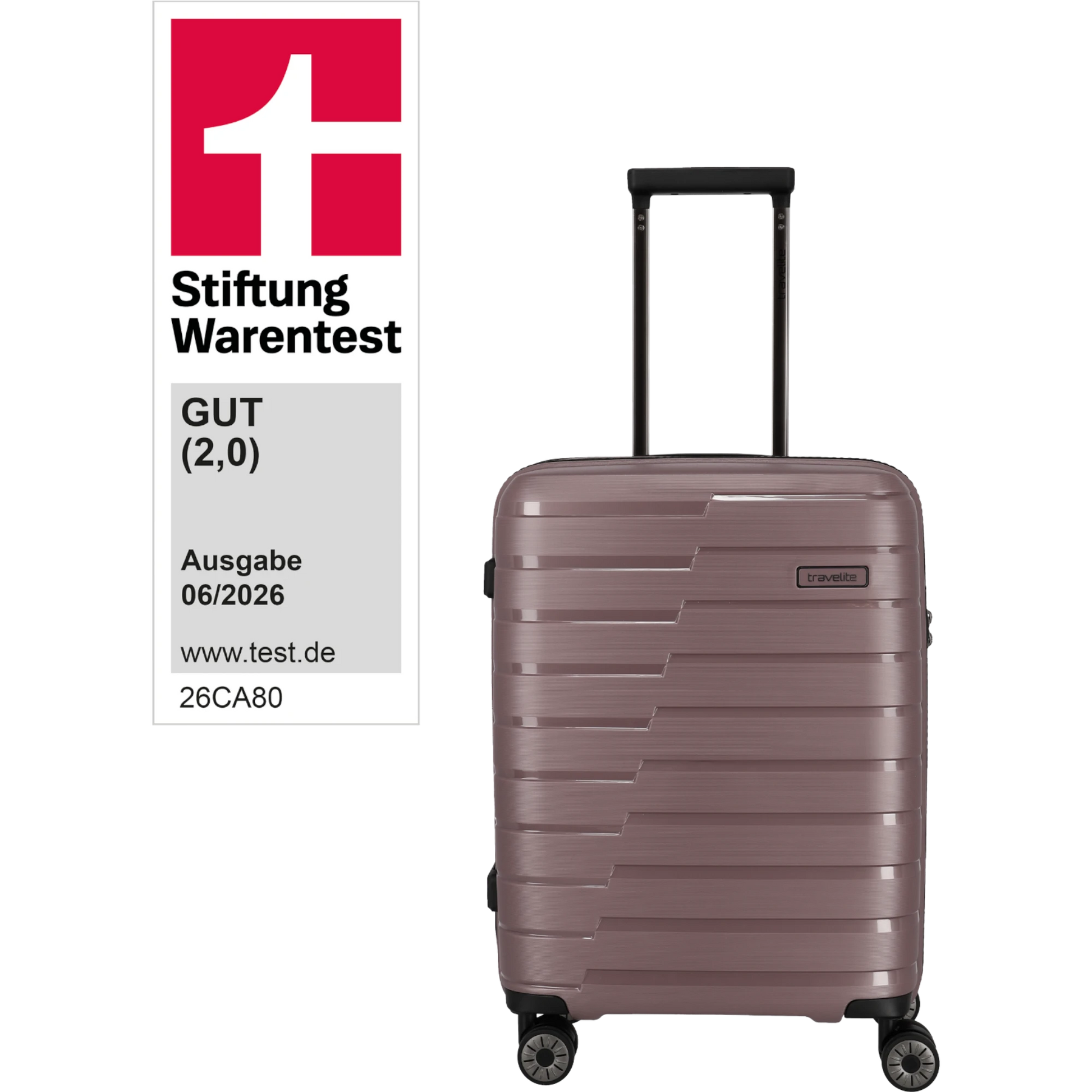 Travelite Air Base 4-Rollen-Kabinentrolley S 55 cm -Flieder KOFFER-PLUS.COM