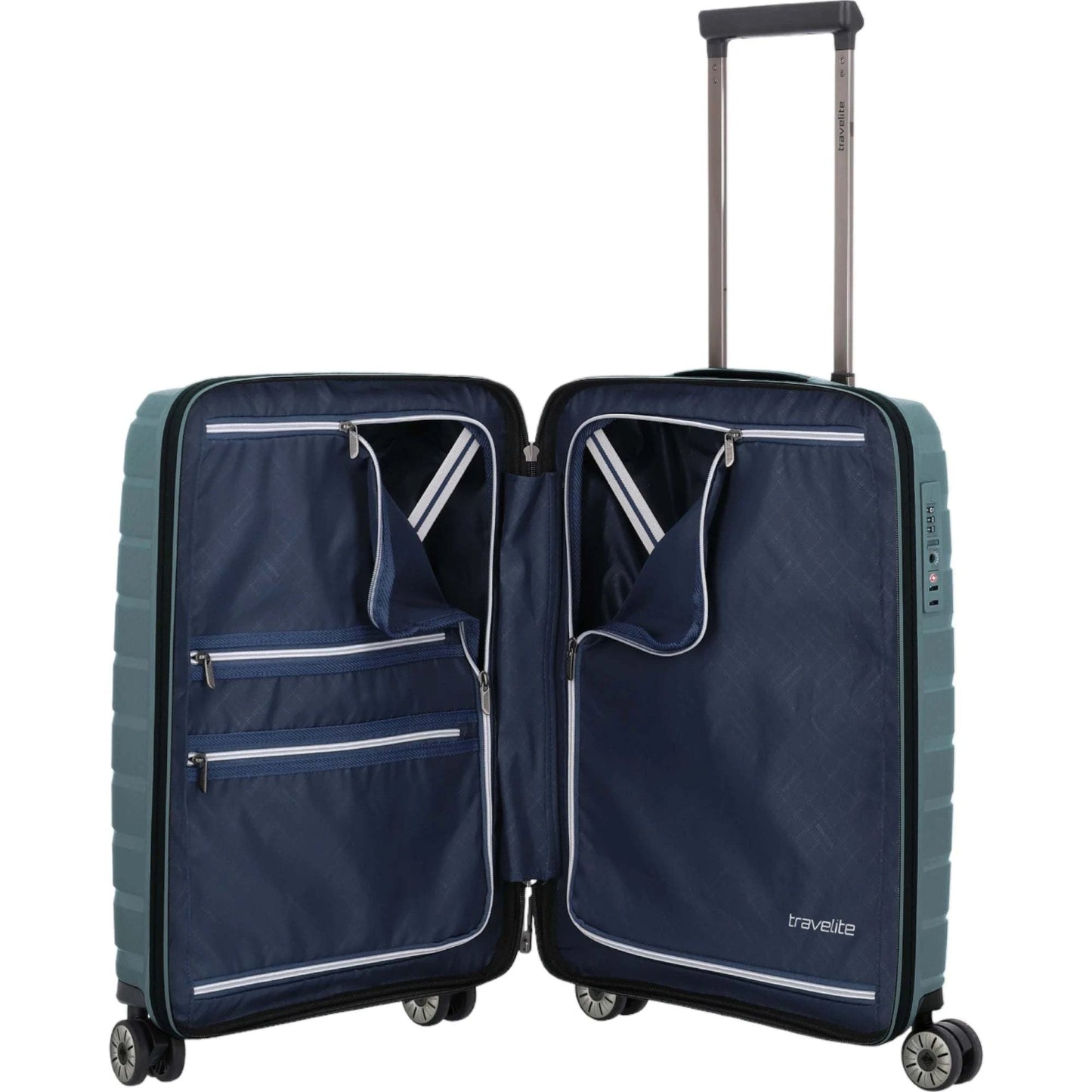 Travelite Air Base 4-Rollen-Kabinentrolley S 55 cm -Eisblau KOFFER-PLUS.COM