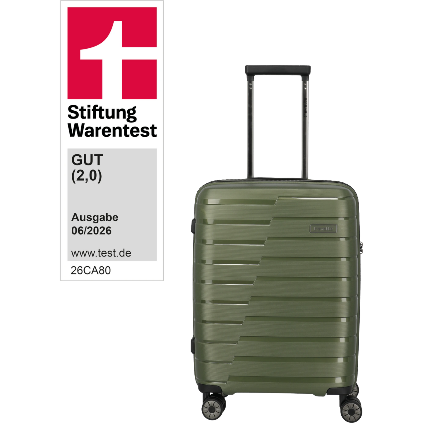 Travelite Air Base 4-Rollen-Kabinentrolley S 55 cm -Olive KOFFER-PLUS.COM