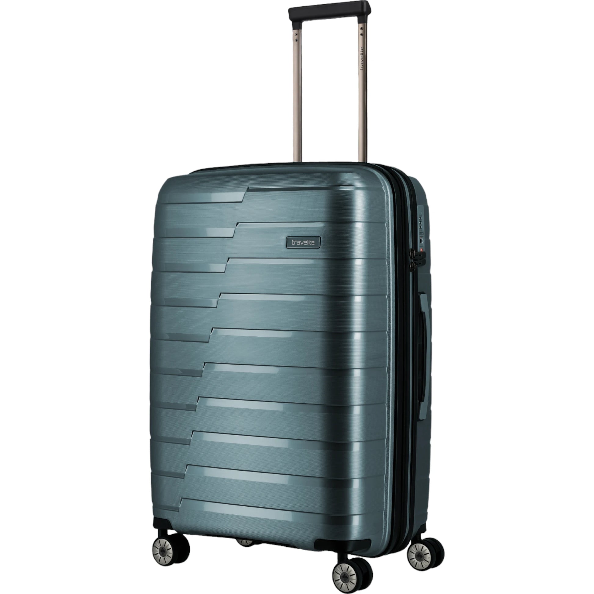 Travelite Air Base 4-Rollen-Trolley M 67 cm -Eisblau KOFFER-PLUS.COM