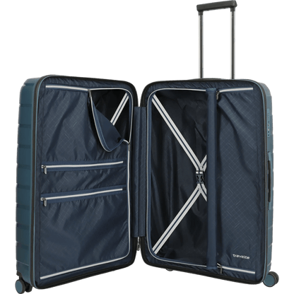 Travelite Air Base 4-Rollen Kofferset 3tlg. L/M/S mit Vortasche -Eisbl KOFFER-PLUS.COM