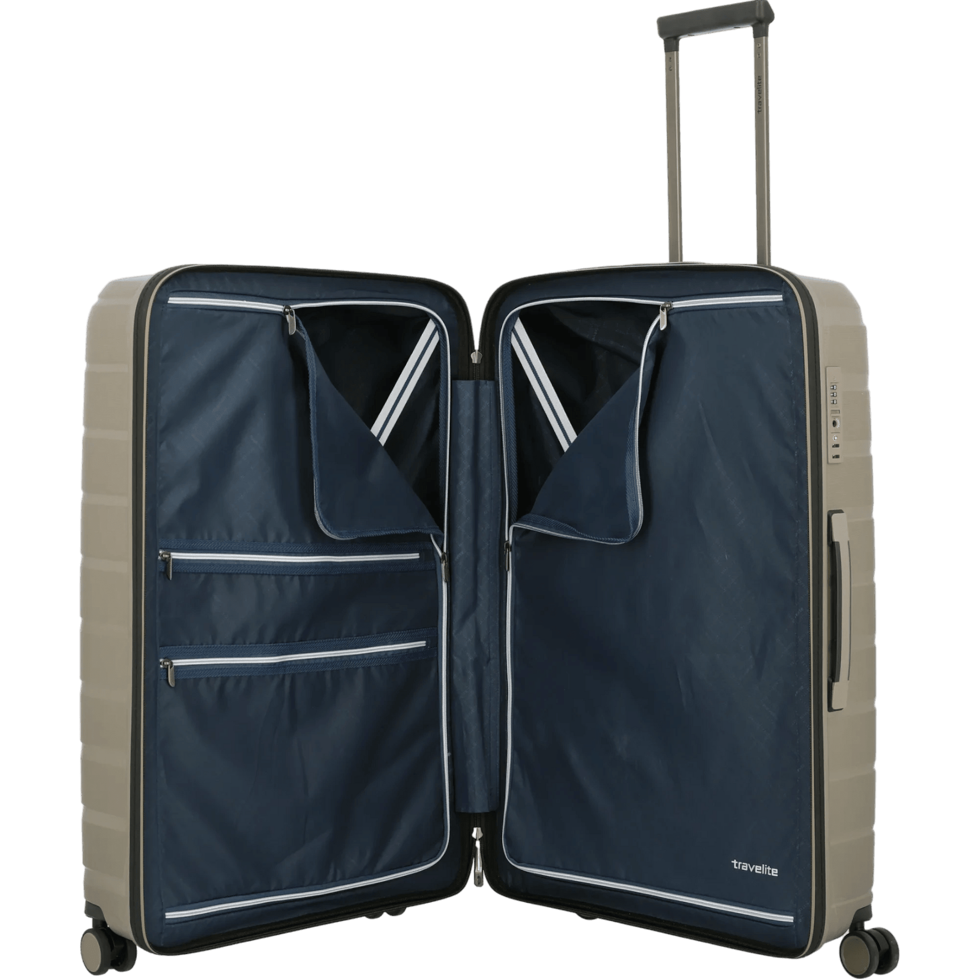 Travelite Air Base 4-Rollen Kofferset 3tlg. L/M/S -Champagner KOFFER-PLUS.COM