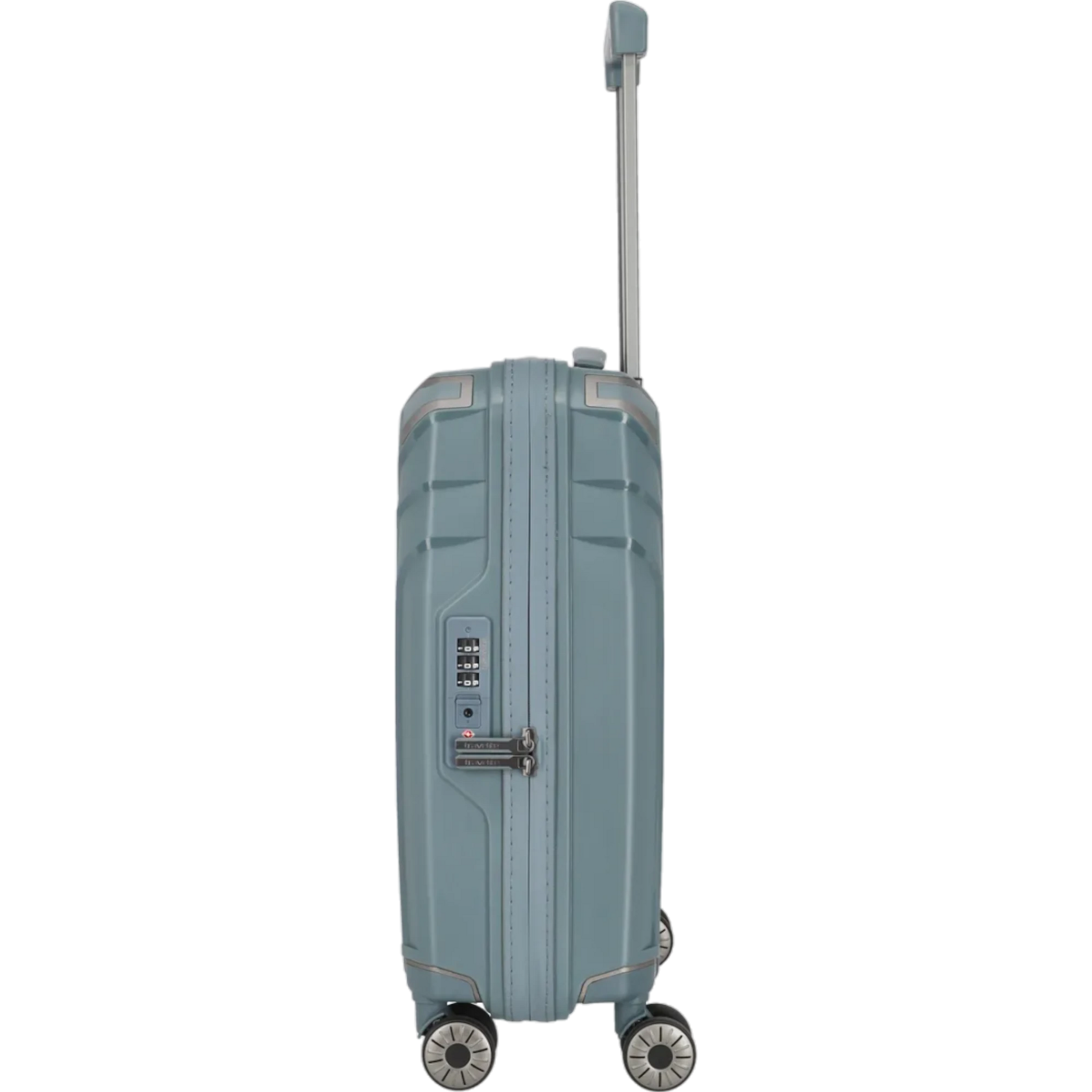 Travelite Elvaa 4-Rollen-Bordtrolley S 55 cm -Blaugrau KOFFER-PLUS.COM