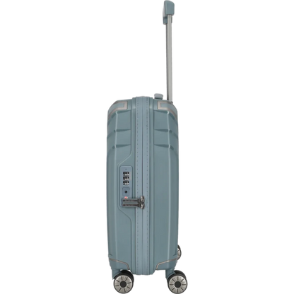 Travelite Elvaa 4-Rollen-Bordtrolley S 55 cm -Blaugrau KOFFER-PLUS.COM