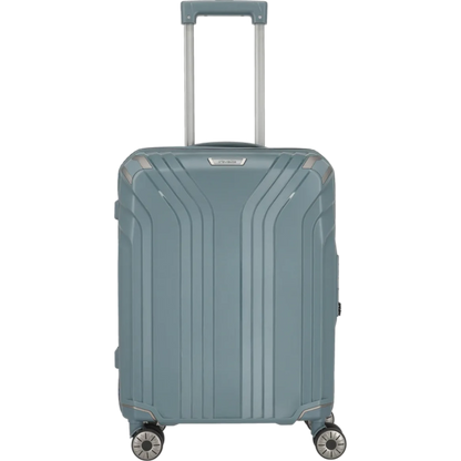 Travelite Elvaa 4-Rollen-Bordtrolley S 55 cm -Blaugrau KOFFER-PLUS.COM