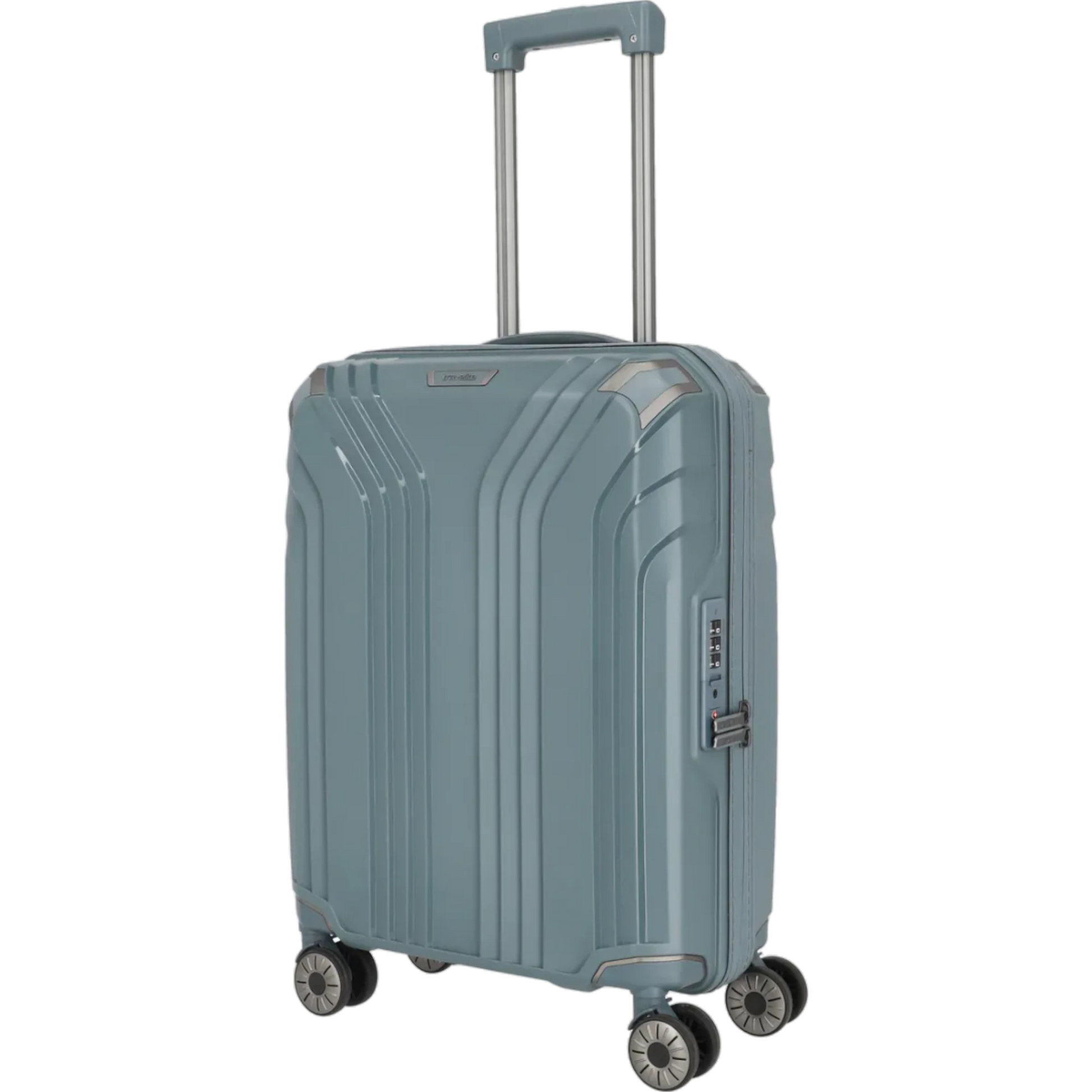 Travelite Elvaa 4-Rollen-Bordtrolley S 55 cm -Blaugrau KOFFER-PLUS.COM